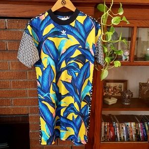 Adidas X FARM Rio t-shirt dress EUC
